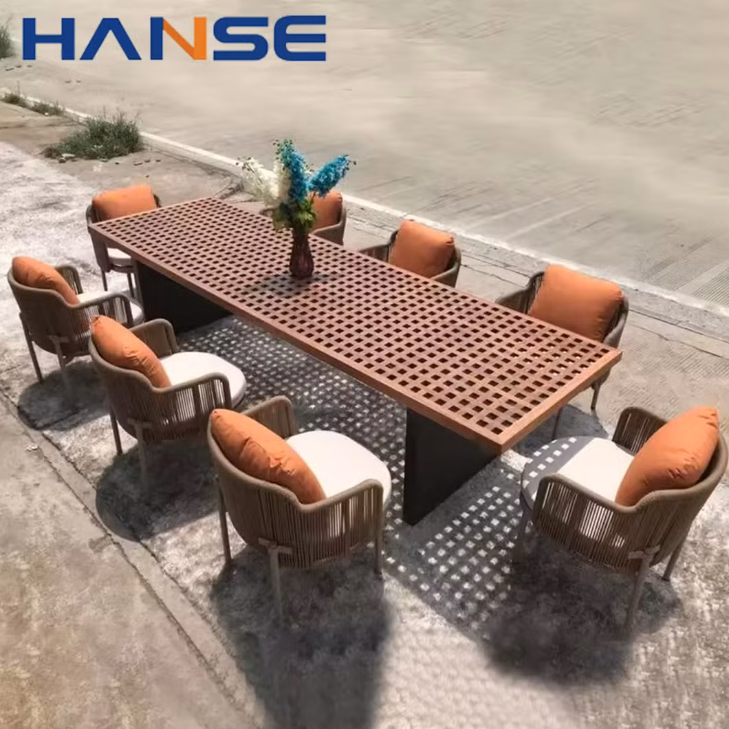 Aluminum Frame Garden Dining Sets Corrosion Resistance Patio Furniture Restaurant Outdoor Tables and Chairs