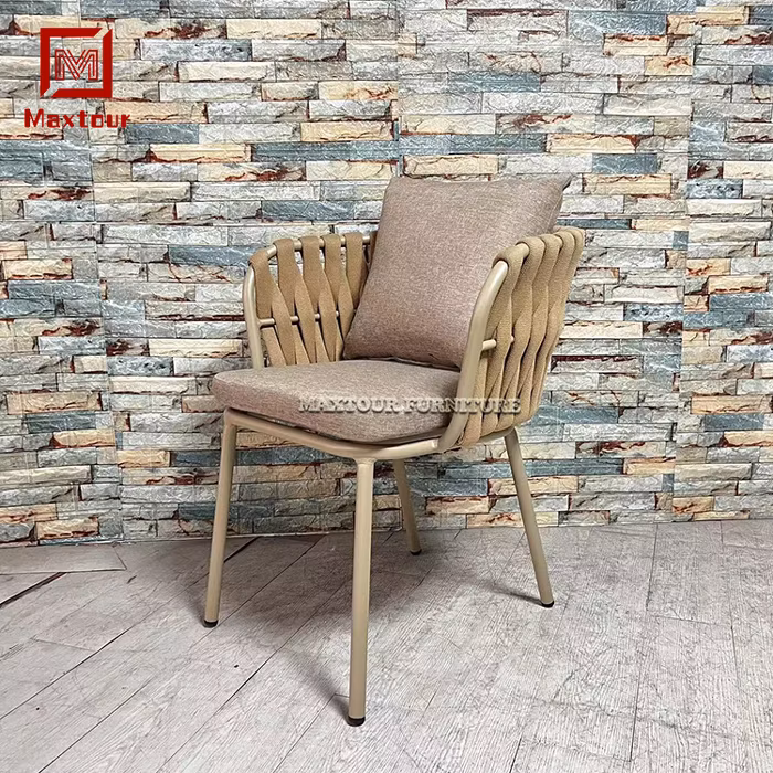 Rattan Wicker Dining Chair Comfortable Leisure Outdoor Furniture Home Park Villa