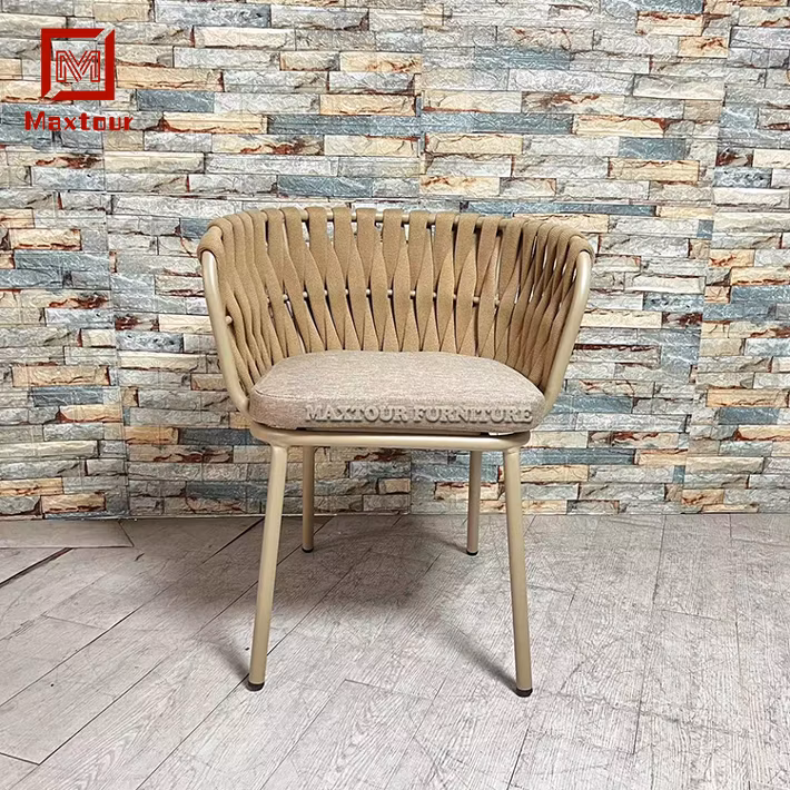 Rattan Wicker Dining Chair Comfortable Leisure Outdoor Furniture Home Park Villa
