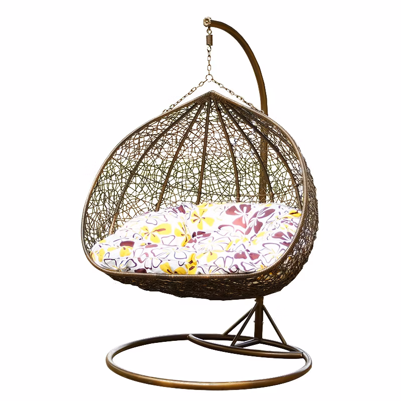 Comfortable Furniture Rattan Patio Garden Outdoor Hanging Metal Swing Chair