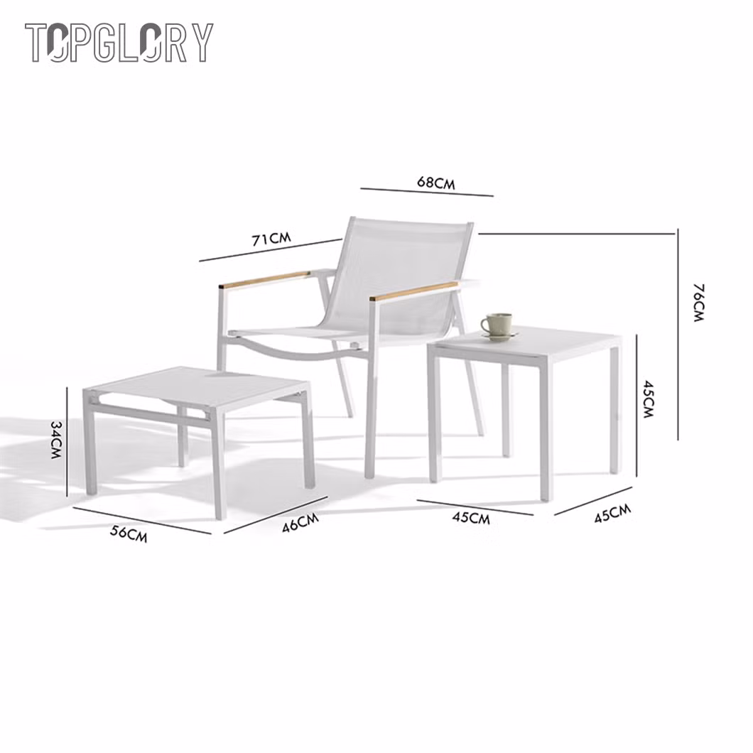 High Quality Courtyard Balcony Leisure Terrace Outdoor Garden Waterproof Sunscreen Chair Coffee Table