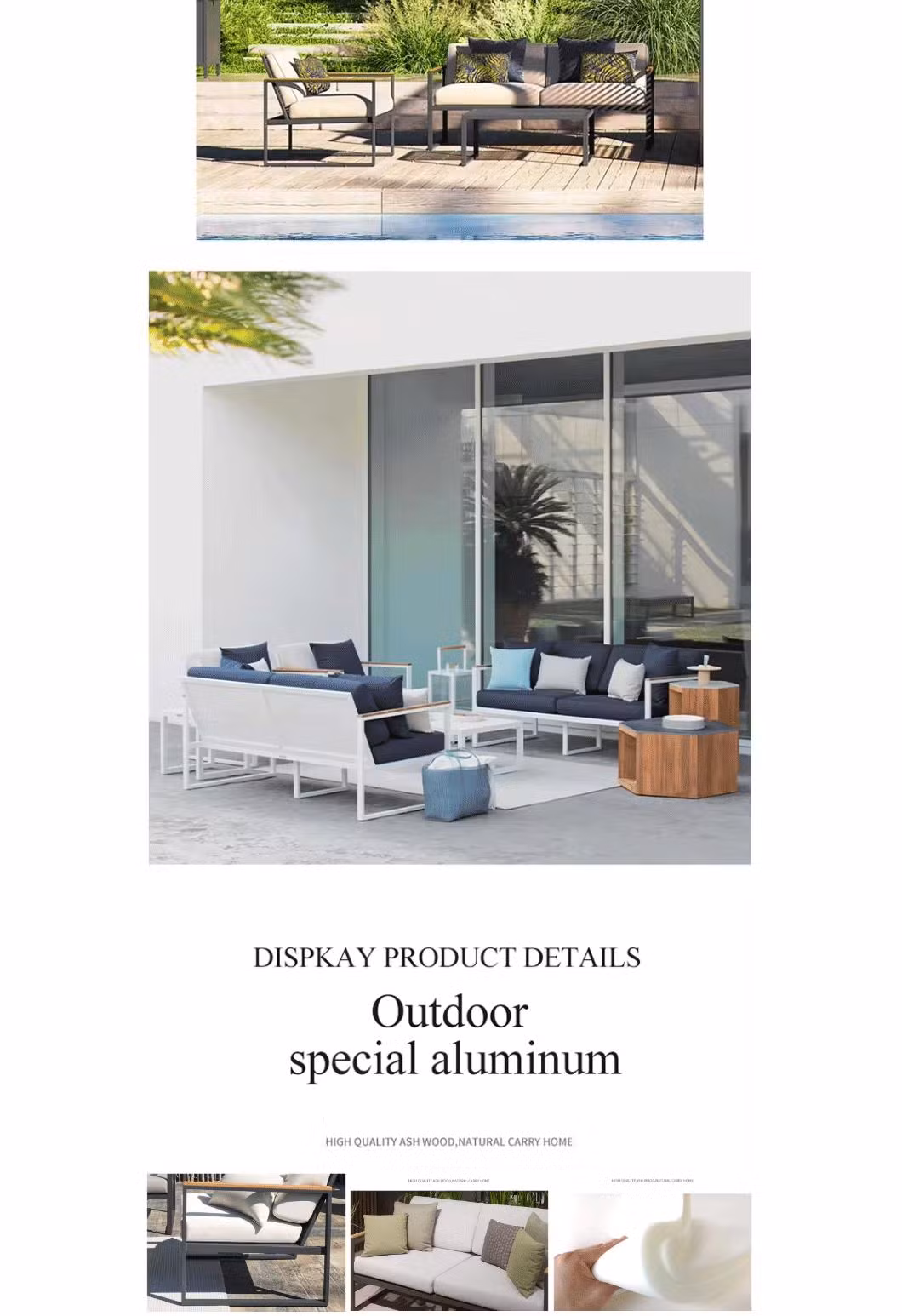 High Quality Aluminum Garden Sofa Patio Metal Outdoor Sofa Set Patio Outdoor Furniture