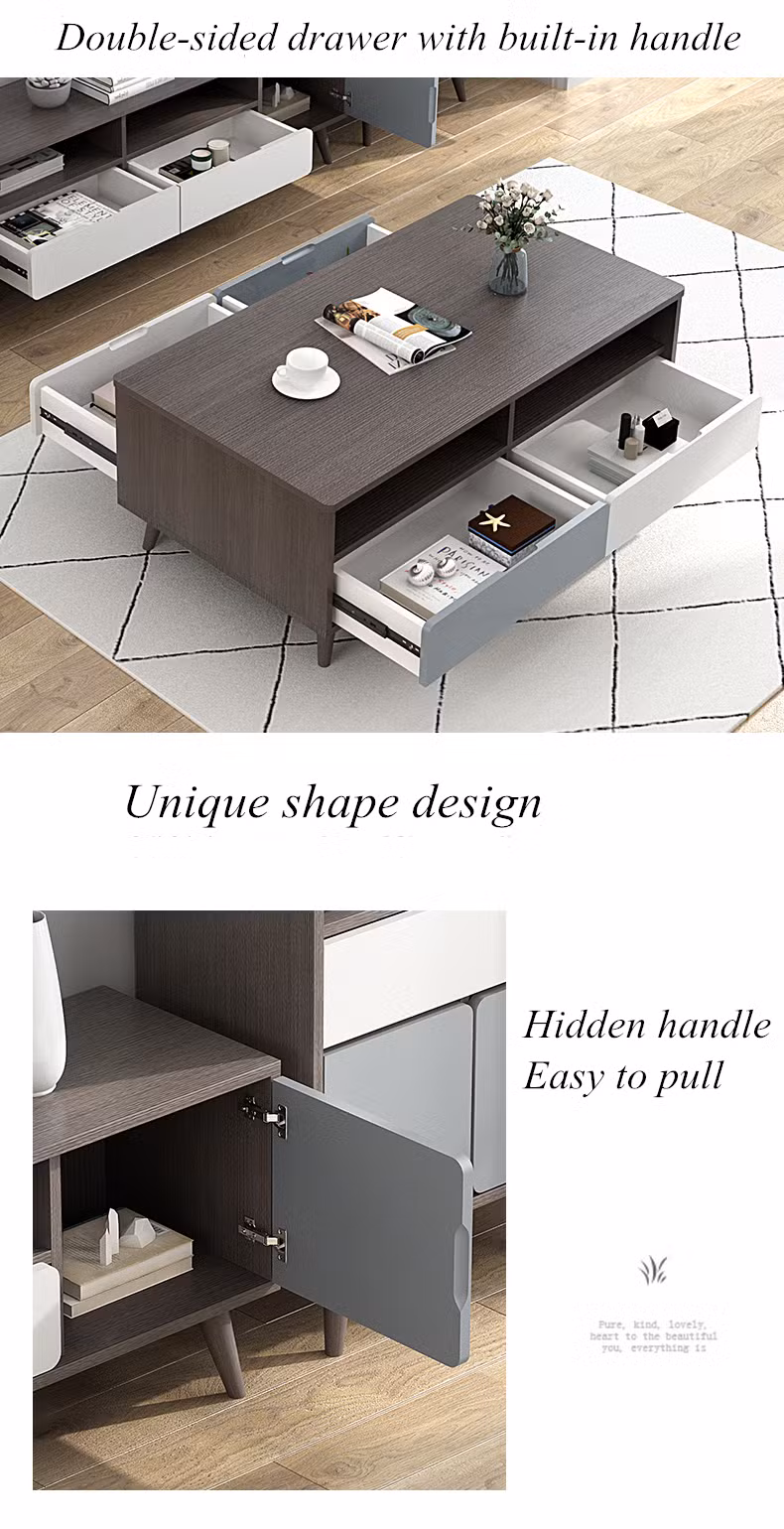 Wholesale Outdoor Furniture Wood Cabient TV Stand Set Wedding Coffee Table