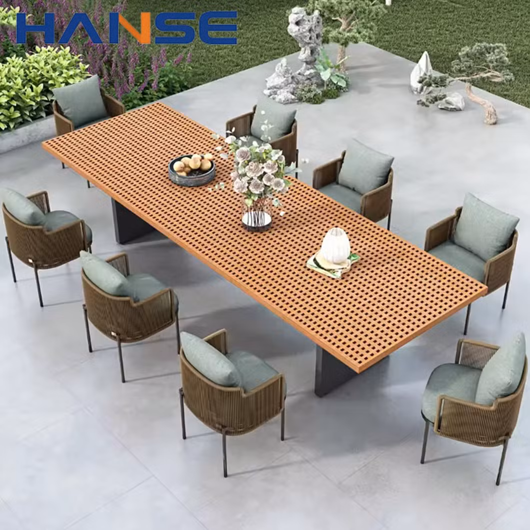 Aluminum Frame Garden Dining Sets Corrosion Resistance Patio Furniture Restaurant Outdoor Tables and Chairs