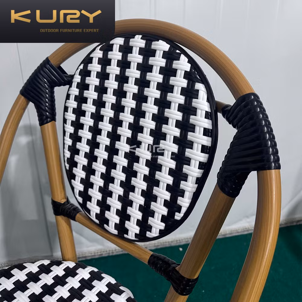 Modern Aluminum Frame Alum Slat Back Outdoor Bar Stool for Garden Grade