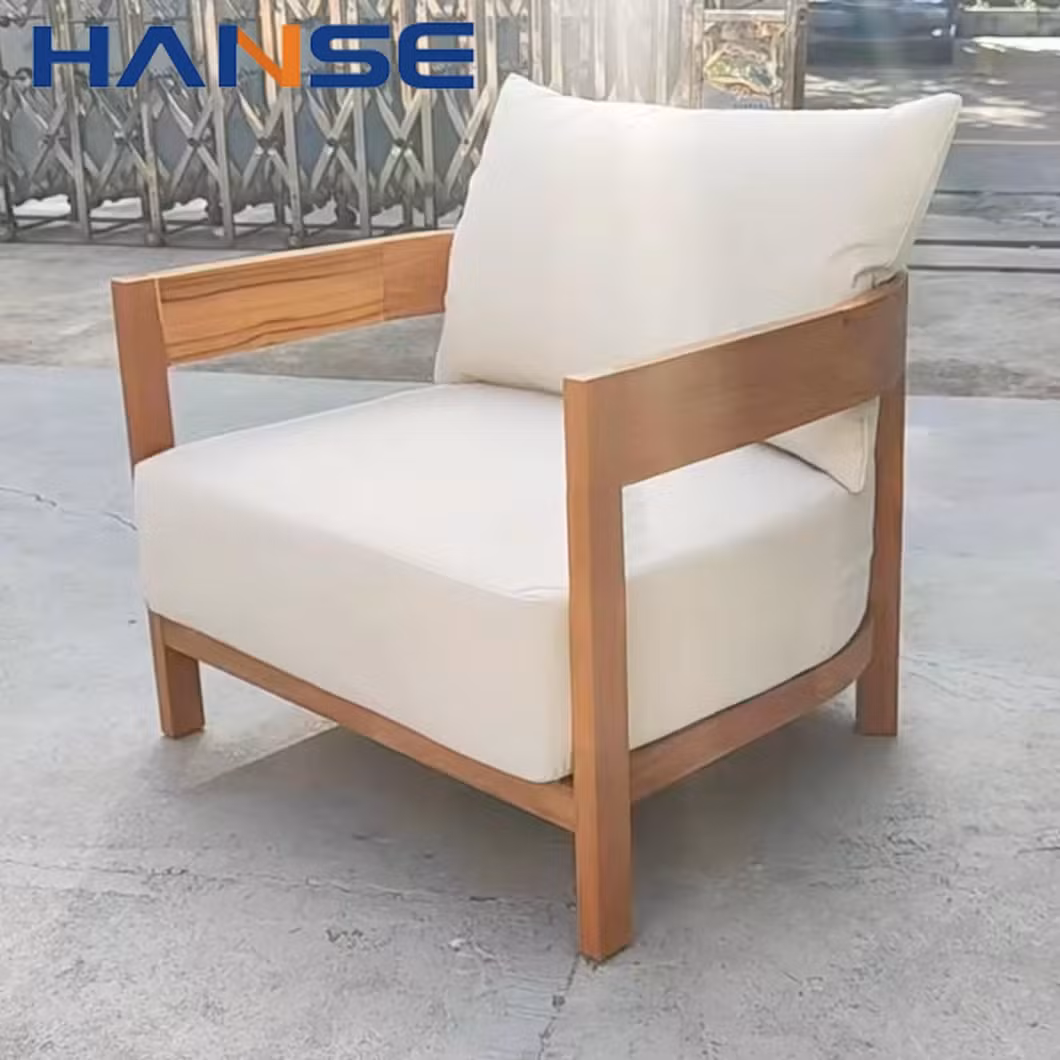 Hanse Hot Sale Home Garden Patio Furniture Outdoor Sofa Set Teak Wood Sofa Teak Outdoor Furniture Sofa Sets