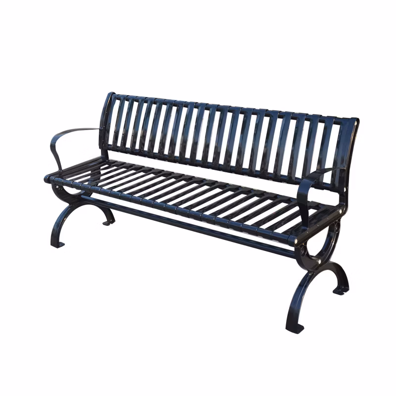 Wholesale Distributor Garden Metal Iron Outdoor Park Double Seats Benches