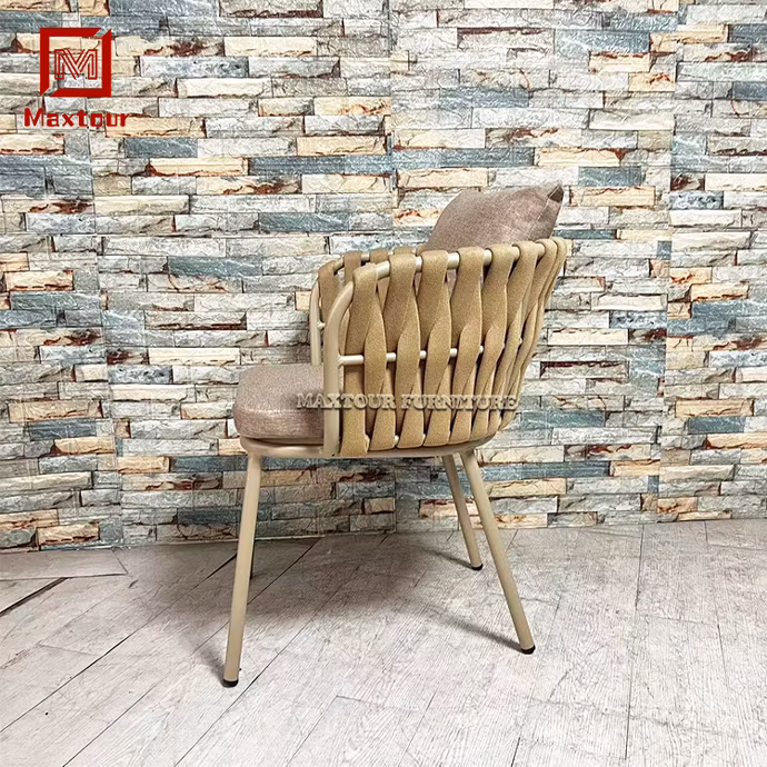 Rattan Wicker Dining Chair Comfortable Leisure Outdoor Furniture Home Park Villa