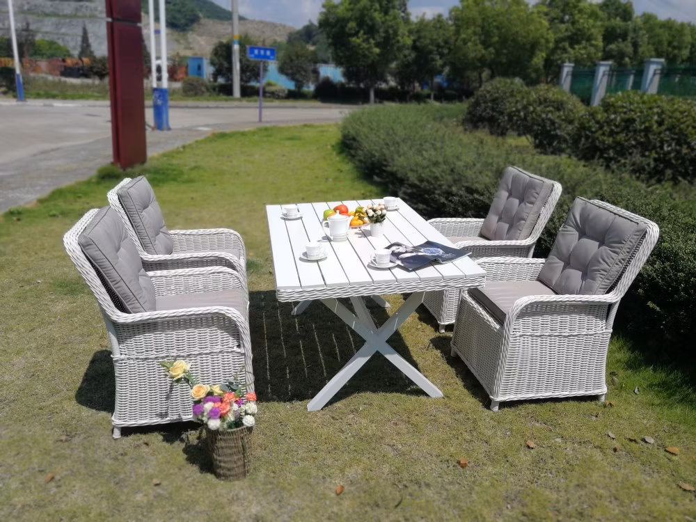 Patio Dining Furniture Set Outdoor Dining Chair with Rectangular Table