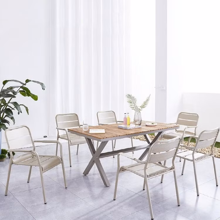Nordic Fancy Contemporary Outdoor Garden Coffee Shop Dining Cafe Table Chairs Set