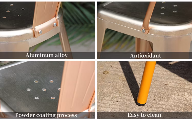 Modern Style Coffee Metal Bar Chairs Outdoor Metal Garden Furniture Table Chair Set Outdoor Banquet Chair
