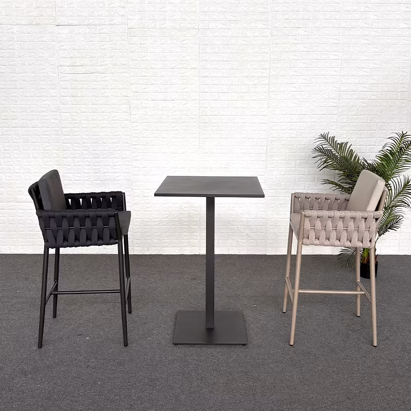 High End Luxury Garden Restaurant Bar Chair Outdoor Bar Stools