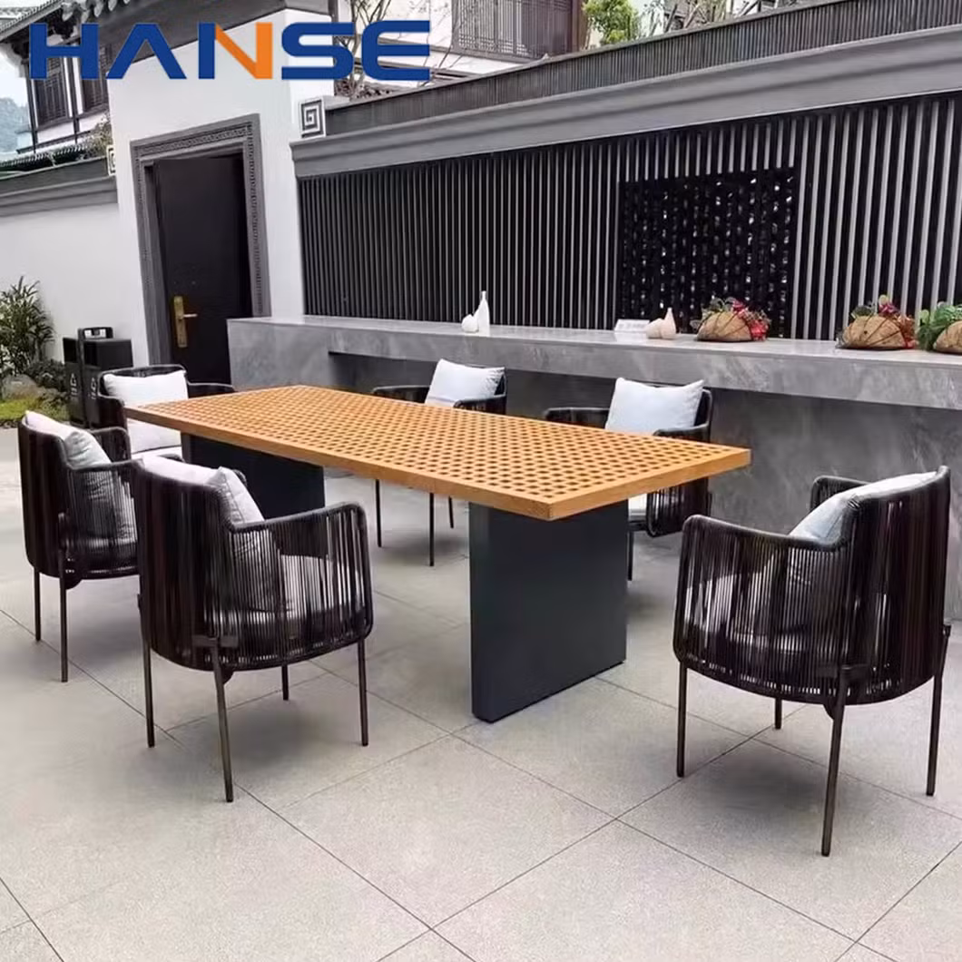 Aluminum Frame Garden Dining Sets Corrosion Resistance Patio Furniture Restaurant Outdoor Tables and Chairs