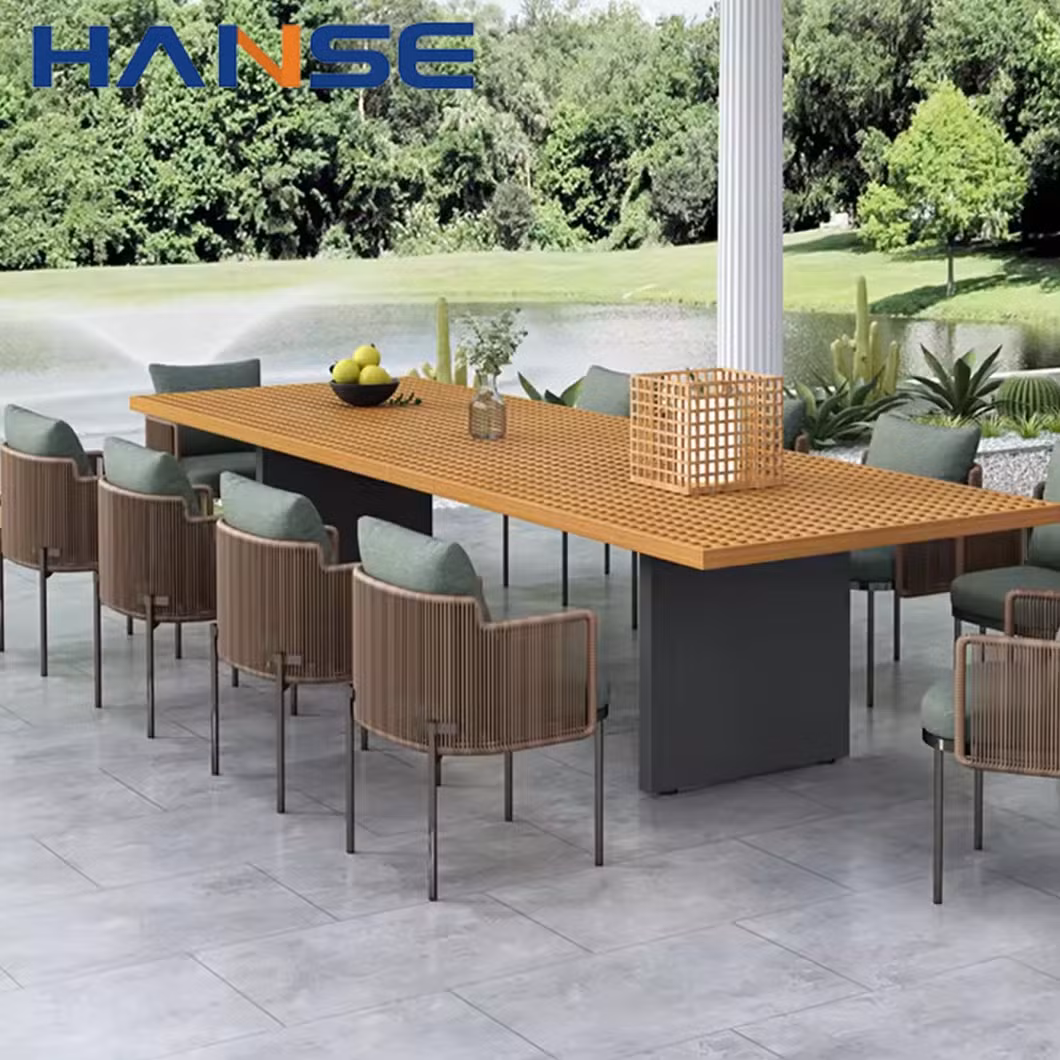 Aluminum Frame Garden Dining Sets Corrosion Resistance Patio Furniture Restaurant Outdoor Tables and Chairs