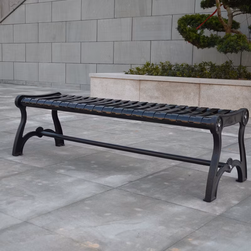 Wholesale Distributor Garden Metal Iron Outdoor Park Double Seats Benches