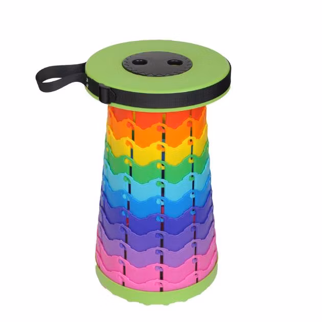 Outdoor Camping Portable Plastic Microscopic Retractable Collapsible Telescopic Folding Stool