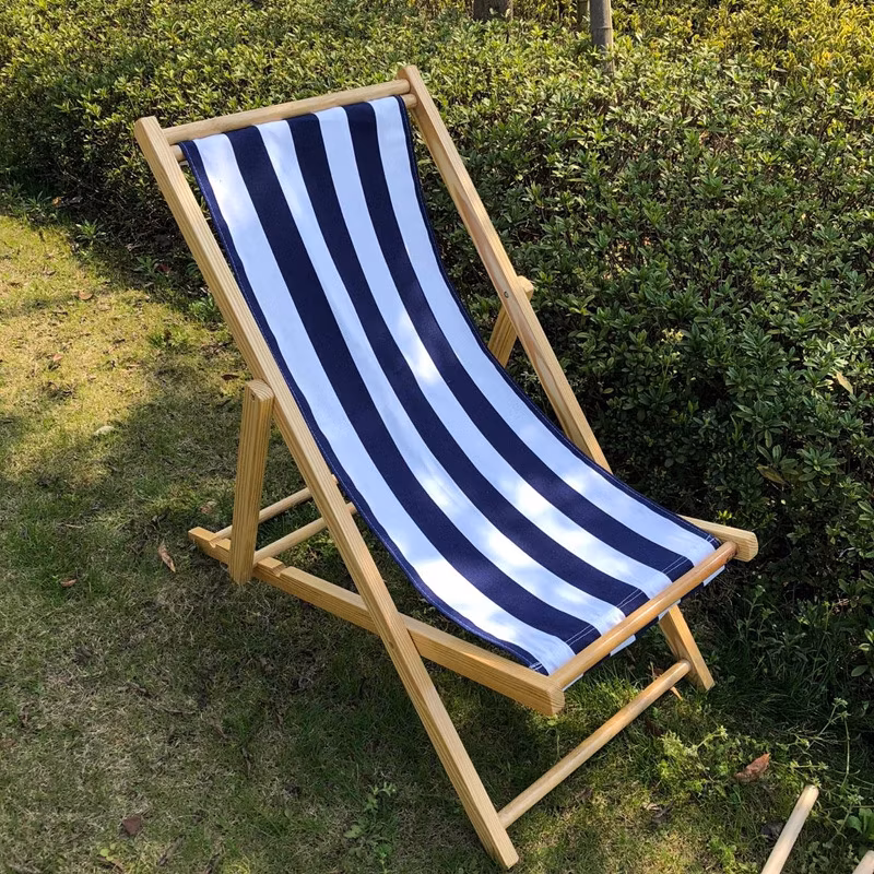 Customized OEM Portable Beach Picnic Outdoor Wood Beach Chair Swimming Pool Lightweight Foldable Lounge