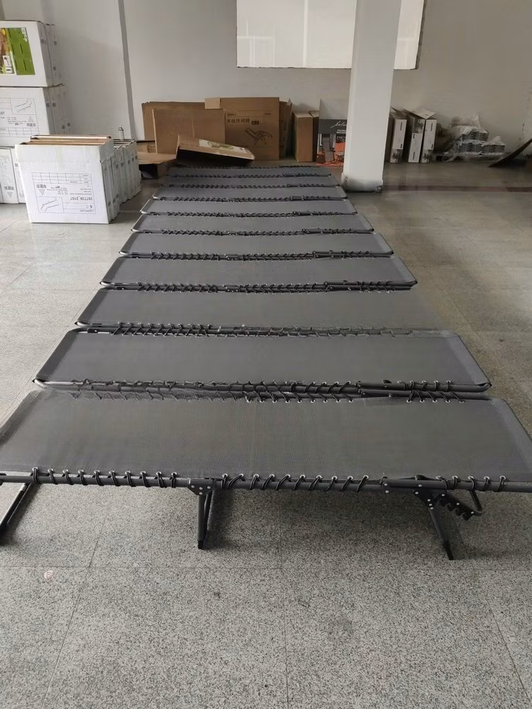 Factory OEM Portable Outdoor Garden Use 5 Position Adjustable Sun Loungers Camping Bed Three-Legged Lounger