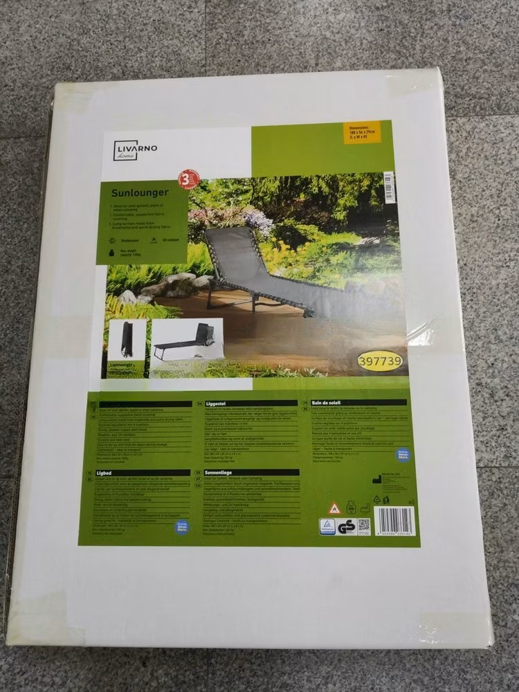 Factory OEM Portable Outdoor Garden Use 5 Position Adjustable Sun Loungers Camping Bed Three-Legged Lounger