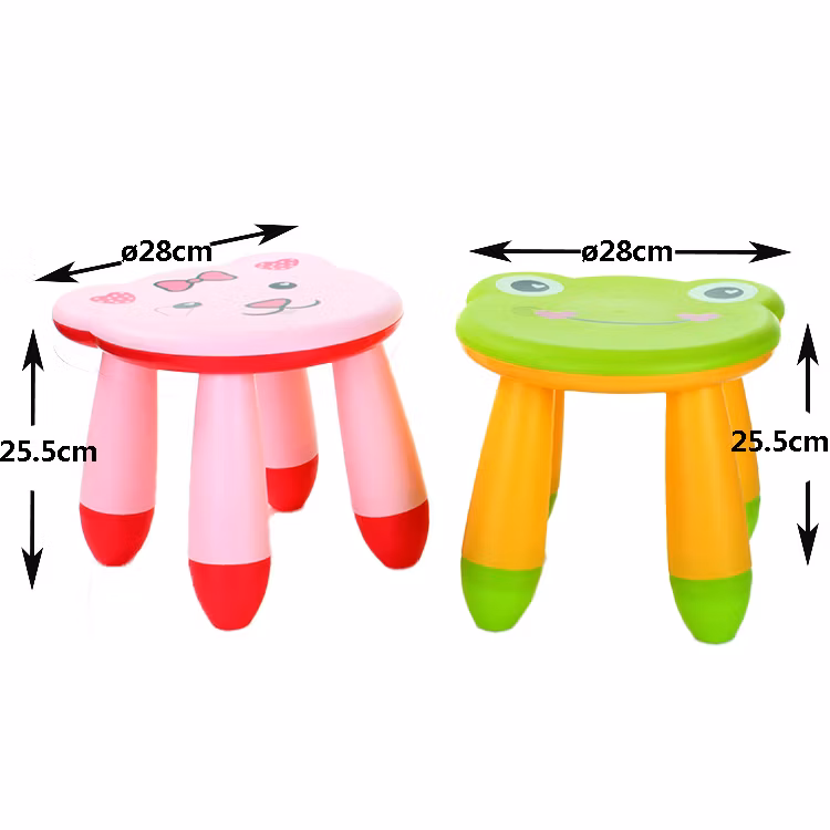 Kids Cartoon Stool Chair Collapsible Plastic Toddlers Children Boys Girls Footstool for Preschool Daycare Bedroom Playroom
