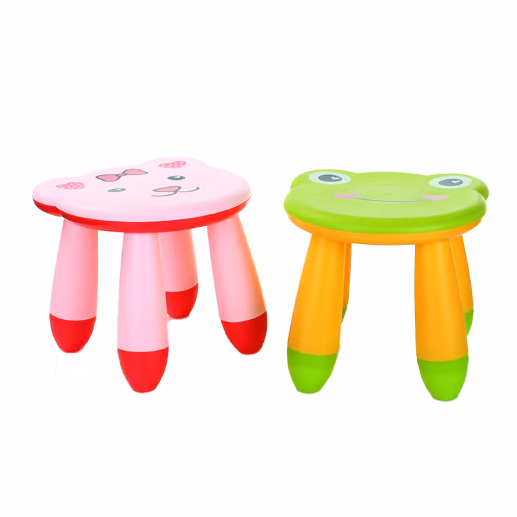 Kids Cartoon Stool Chair Collapsible Plastic Toddlers Children Boys Girls Footstool for Preschool Daycare Bedroom Playroom