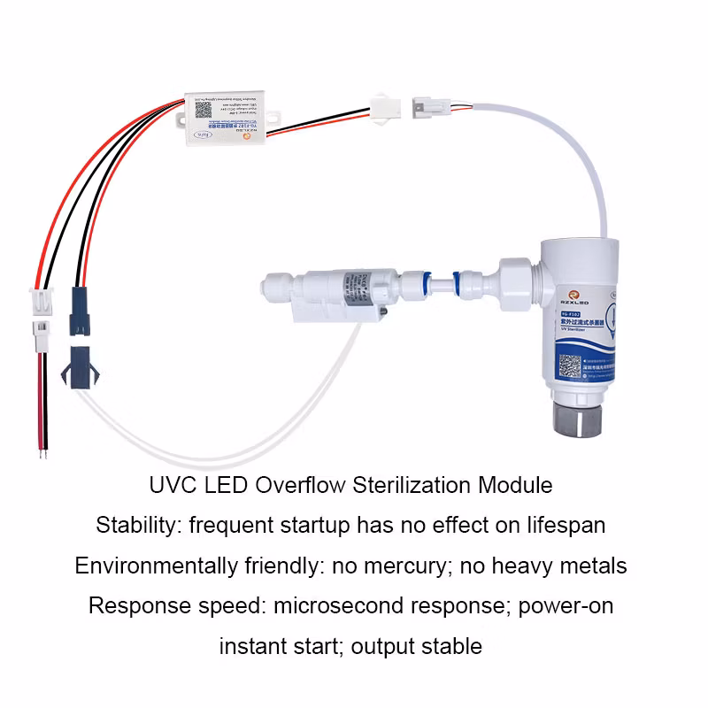 LED UVC LED Module 8W 254nm 250nm 260nm DC12V DC24V Water Module 255nmuv Water Tank Sterilizer Sterilization