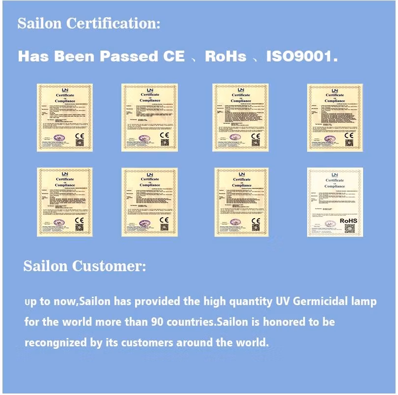 Sailon Safety for Eyes 60W 222nm Disinfection Excimer Lamp for Air Purification