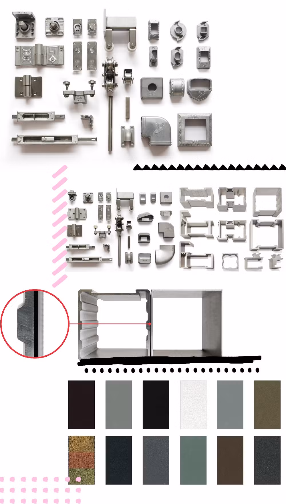 Powder Coating Factory Price Secure House Swing Gate Automatic Entrance Door Aluminum Design
