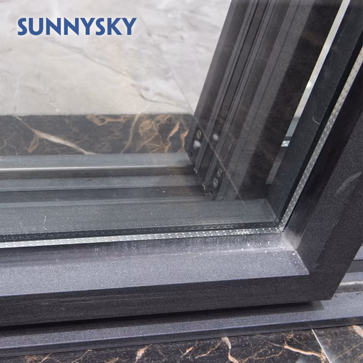 Wholesale Thermal Break Us Standard High Quality Front Aluminum Double Glass Sliding Door with Internal Design