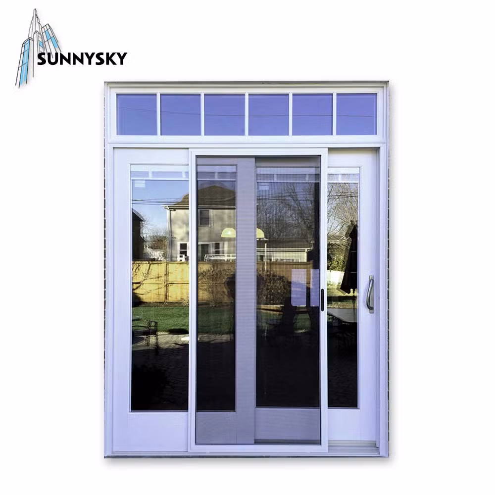 Wholesale Thermal Break Us Standard High Quality Front Aluminum Double Glass Sliding Door with Internal Design