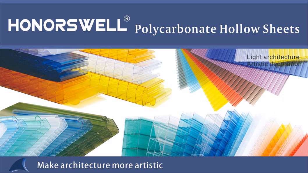 Best Price Laser Cutting High Quality UV Protective 10 Years Guarantee 10mm Clear Twin Wall/ Double Layer Polycarbonate Sheet