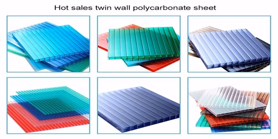 Hollow Two Layers Polycarbonate Sheet in Clear