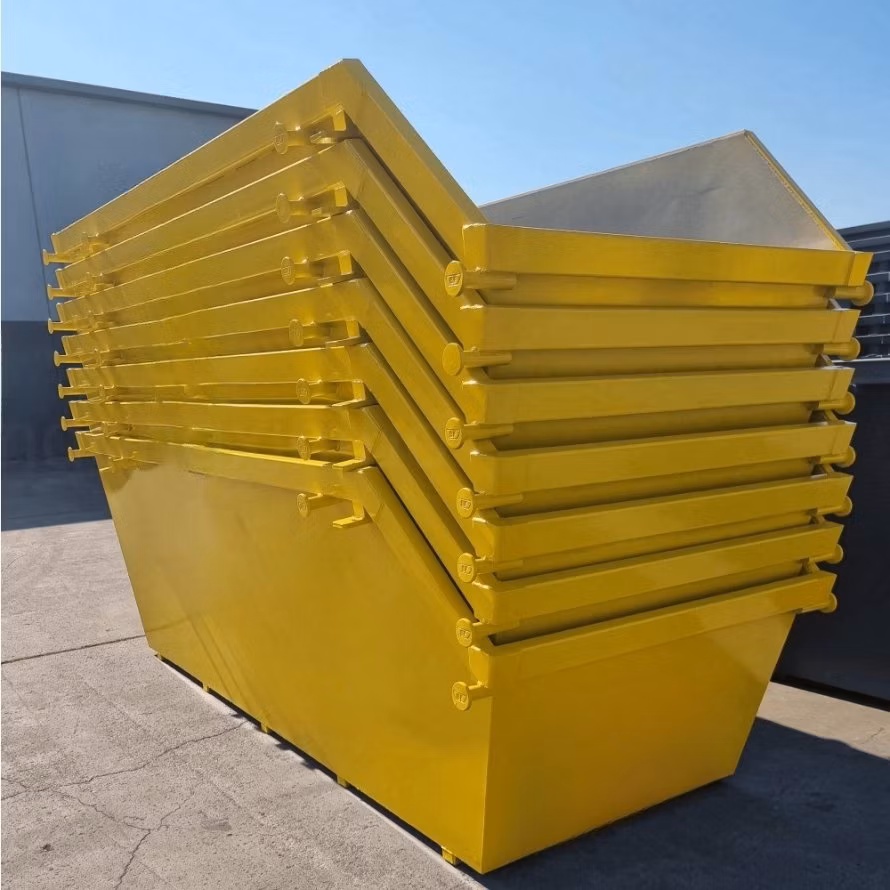 Open Top Skip Bin Customizable Outdoor Waste Metal Skip Bins