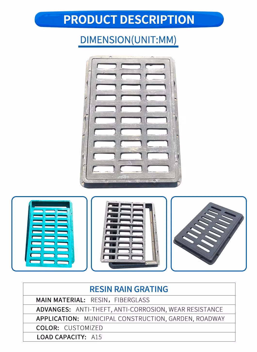 2022 New Product Hot Selling Driveway Floor Grating Trench Drainage Ditch Cover