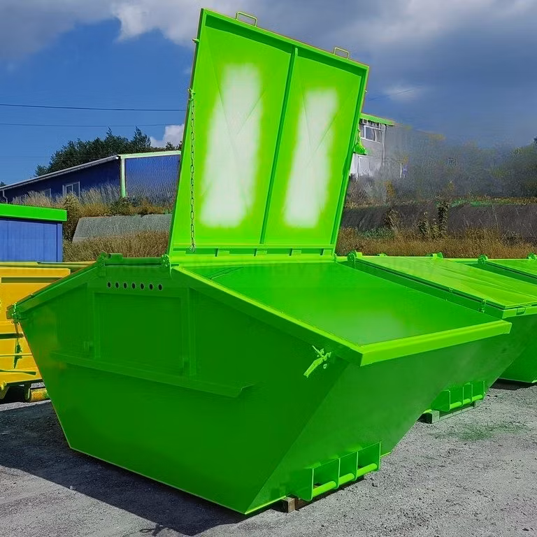 Open Top Skip Bin Customizable Outdoor Waste Metal Skip Bins