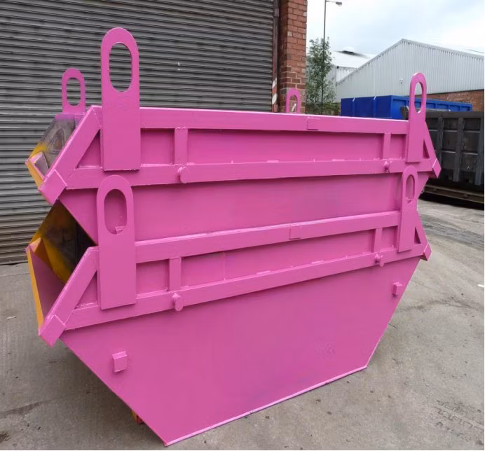 Open Top Skip Bin Customizable Outdoor Waste Metal Skip Bins