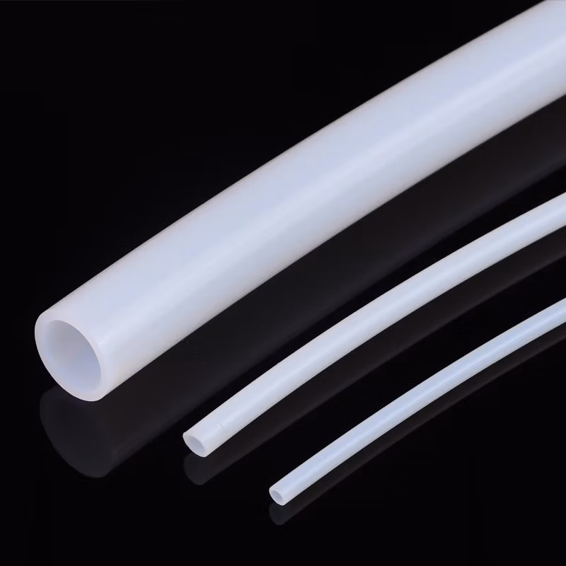 The PTFE RAM Extrusion Process Technology White PTFE Tube Continue Length PTFE Pipe with Dgf Brand Te Flon
