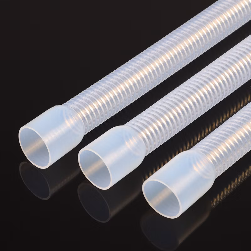 The PTFE RAM Extrusion Process Technology White PTFE Tube Continue Length PTFE Pipe with Dgf Brand Te Flon