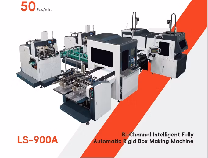 Advanced Automatic Packaging Cardboard Rigid Box/Jewelry/Cosmetic/Wine/Candy/Shoes/Perfume/Mobile Phone Case Making Line Machine with Smart Setting Technology