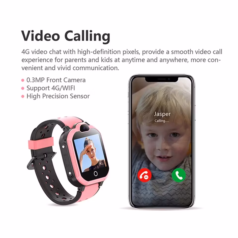 4G Kids Smart Watch H01 Kids Phone for Boys Girls Kids Watch GPS WiFi Video Call Sos IP67 Waterproof Child Wristwatch Camera Monitor Tracker Location Phone