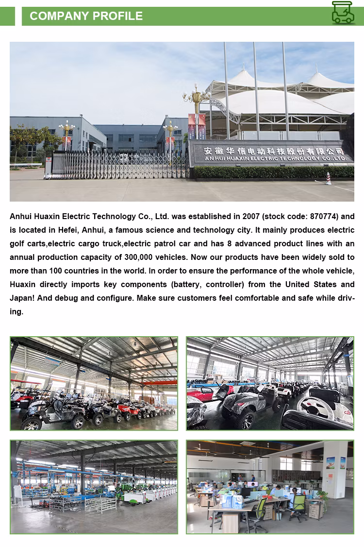 Huaxin Golf Cart 48V 72V Electric Lifted Golf Cart 2 4 6 Seaters Road Legal Vehicle Buggy