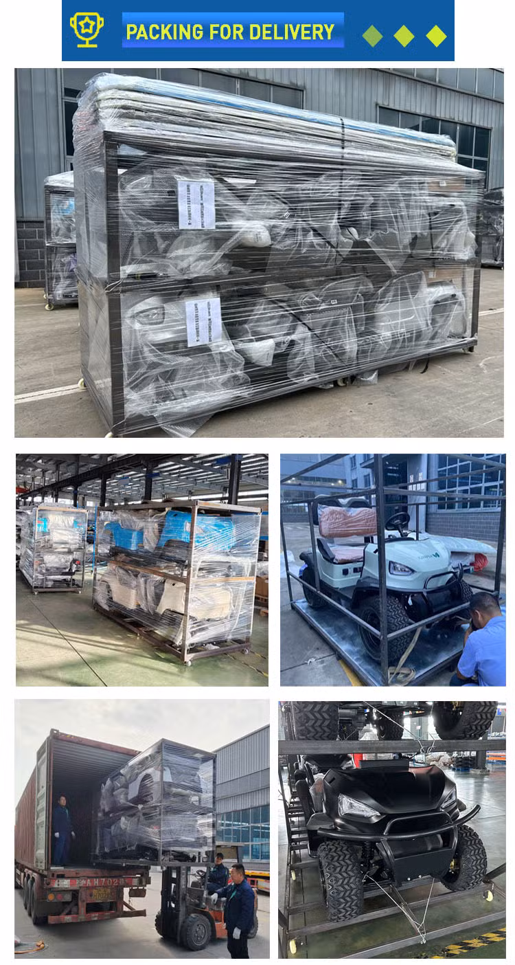 Electric 4X4 6 Seat Golf Cart for Sale Lifted off 14 Way Golf Cart 6-Seater Sightseeing Bus