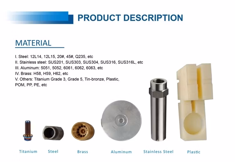 China Manufacturer Precision Machined Parts Stainless Steel CNC Metal Turning Milling Parts