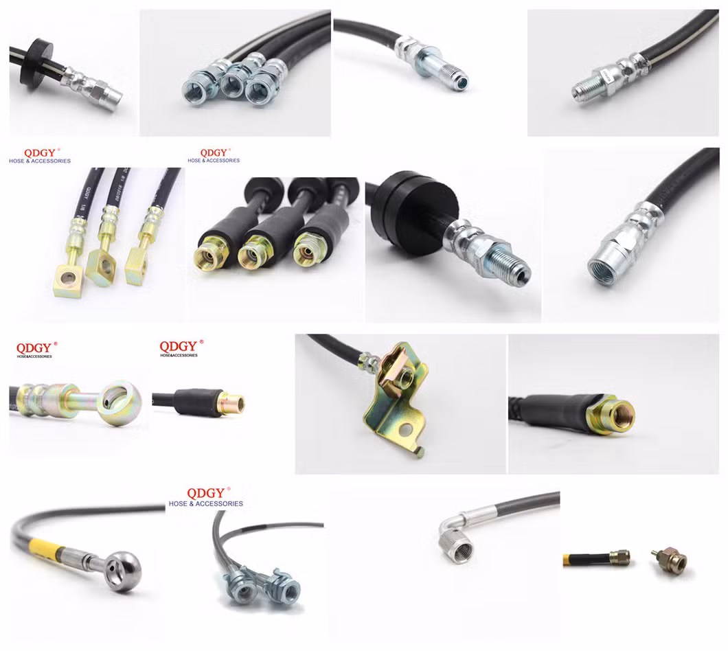Brass Carbon Steel Brake Hose Line Pipe An3 3an -3 an 3 Way 3/8-24 Female Tee 3/8-24 Concave Seal Seat Brake Hose Fittings