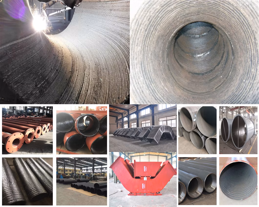 Double Metal Chromium Carbide Overlay Welding Hardfacing Wear Resistant Pipe/Fitting/Elbow