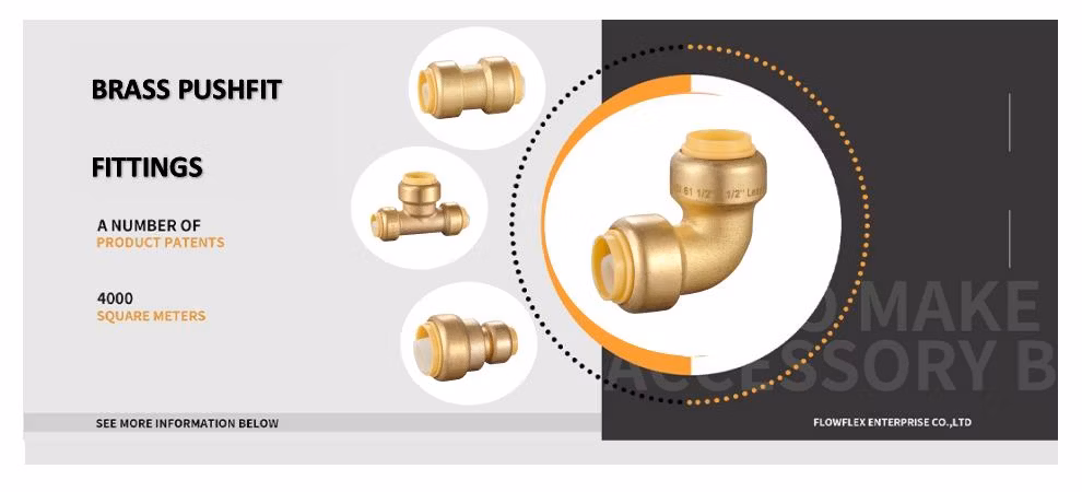 Efield 1/2-Inch 90-Degree Elbow, Push-Fit Brass Fittings to Connect Copper, Pex, CPVC Pipe with 1/2" Disconnect Clip, Upc Certified