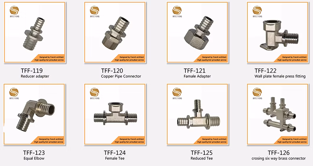 Fully Plated Compression Tube Elbow Type Push Fit Union Pipe Fittings
