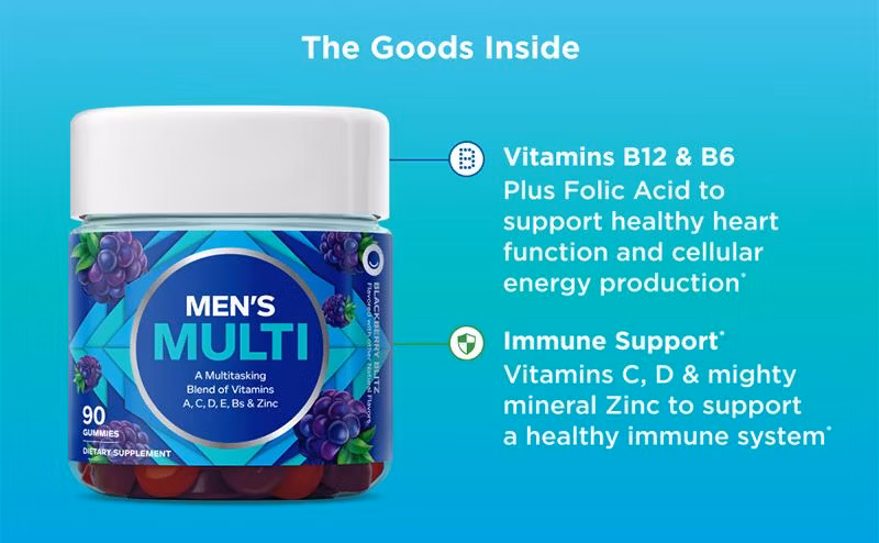 OEM Men Vitamins Supplement with Vitamin D3, B Vitamins and Antioxidants, Gluten Free, Non-GMO Ingredients Designed for Men Multivitamin Supplement