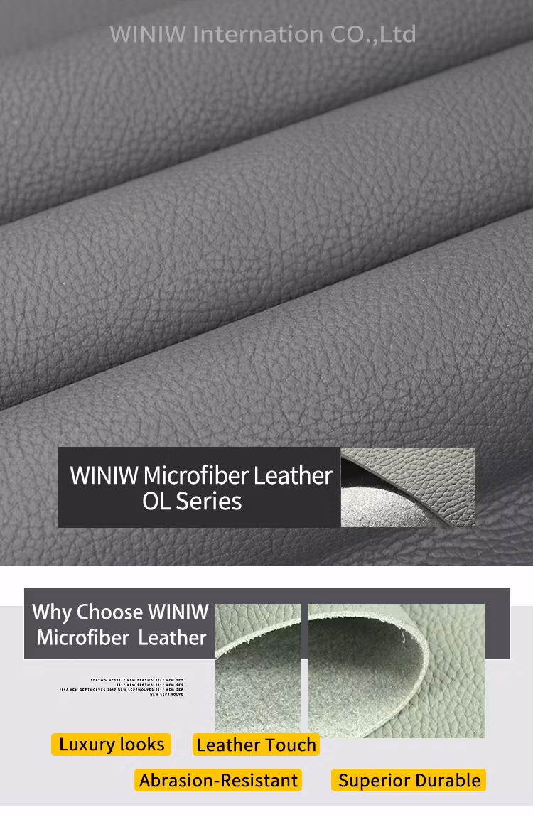 Winiw Car Leather Faux Leather Upholstery Material for Automotive Seat Fabric Synthetic Car Leather Car Leather Vinyl Material Suede Car Interior Fabric