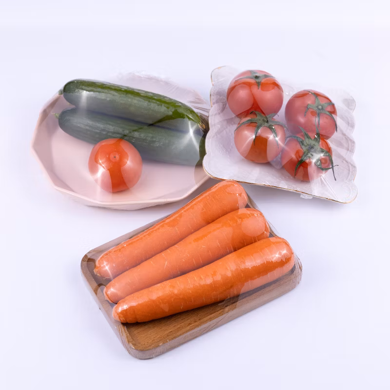 Food Grade Food Wrapping PVC Stretch Cling Film with Color Logo Cutting Box